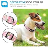 HEELE Hundehalsband, Hunde Halsband für Welpen Kleine Mittlere Große Hunde, Gemustertes Hundehalsbänder Verstellbares, Komfort, Robustem HundeHalsband, Rosa, XS