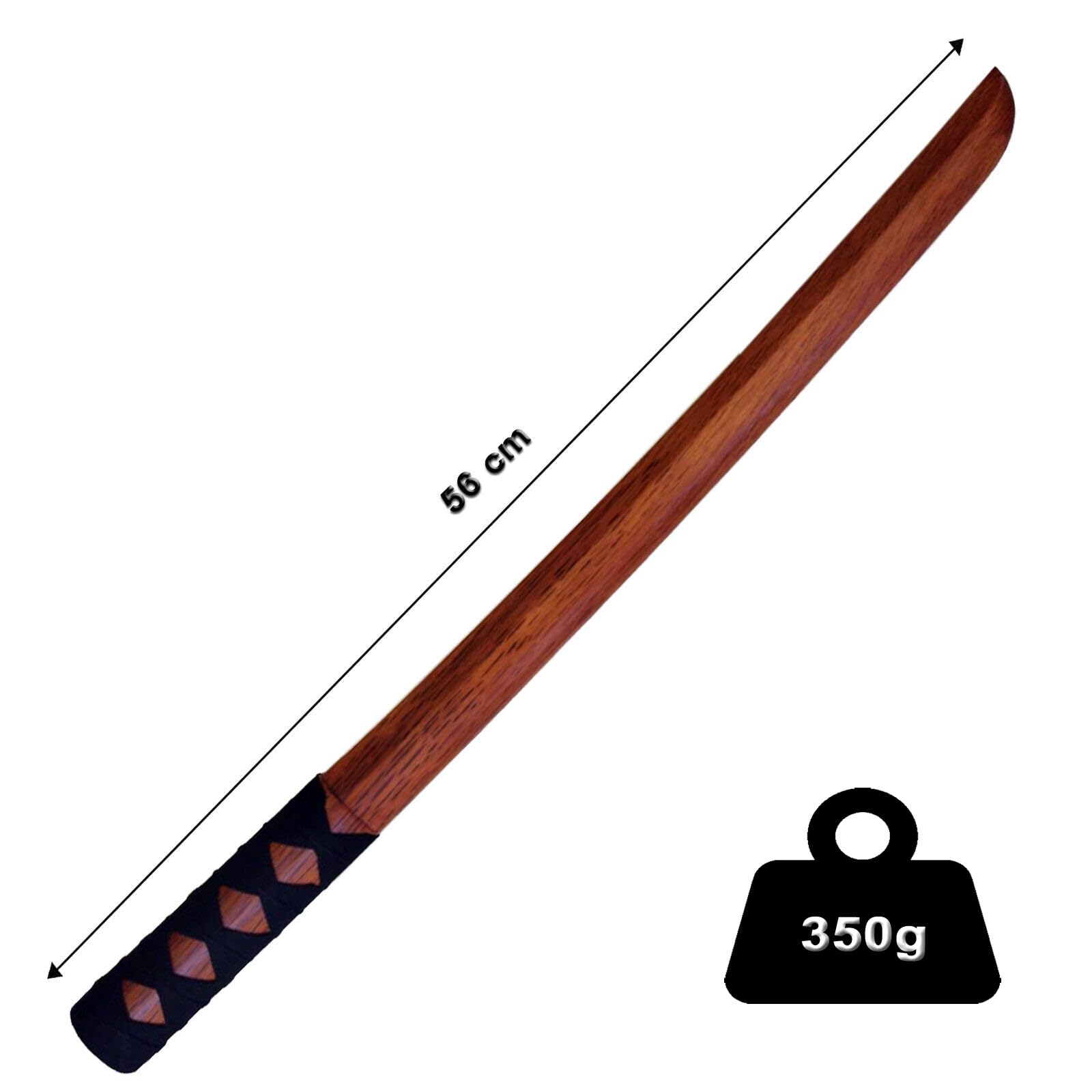 Shoto en bois Suburito, Bokuto avec poignée à corde (Tsuka-Ito) sur la poignée - Entraînement pour Aikido, Iaido, Kobudo, Kendo.