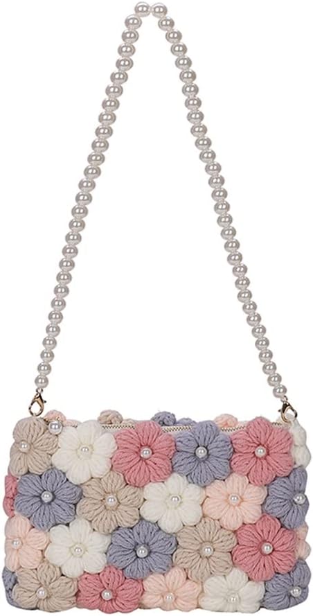 Woven Bag Handmade Diy Material Ins Flower -shoulder Messenger Female Self-made Finished Product Gift