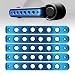 ICars Blue Door Handle Inserts Front Rear Aluminum Grab Handle Cover Trim for 2007 - 2016 Jeep Wrangler JK & Unlimited Accessories 4 Door - 5 Pcs