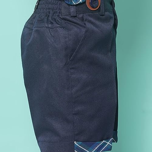 Image of AJ DEZINES Kids Casual Wear Clothing Cotton Blue Shirt Short Set For Boys (Twister-CA-45-BLUE-1)