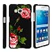 MINITURTLE Case Compatible with Samsung Galaxy Grand Prime (SM-G530) [Matte Black Snap On Case] - Ruby Red Romantic Flowers