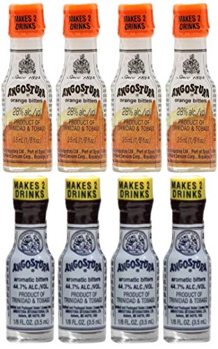 Angostura Miniatures Mix Pack Classic Bitters & Orange Bitters 8 x 3.5ml (4 x 3.5ml of each flavour)
