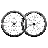 ICANIAN BD 55 Disc 700C Carbon Rennrad Laufradsatz Scheibenbremse 55cm Breit Tubeless Ready Handgefertigte leichte aerodynamische Allround-Laufräder 1750g