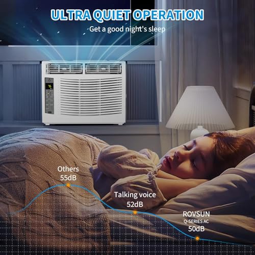 Image of Window Air Conditioner 6,000 BTU, Smart Window AC Unit with App & Remote Control, 3-in-1 Cool Fan Dry, Quiet Sleep Mode, Cools up to 250 Sq.Ft. for Bedroom or Apartment