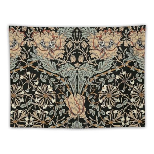 William Morris Vintage Tapestry, Abstract Botanical...