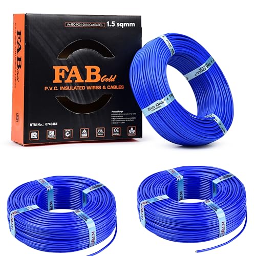 Image of KRIPA 1.5 MM 90 MTR FR PVC Insulated Copper wire Cable Pack OF-3