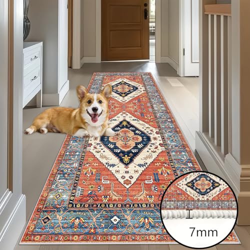 Alfombra de pelo corto para salón, pasillo y habitación de 80 x 100 cm 4