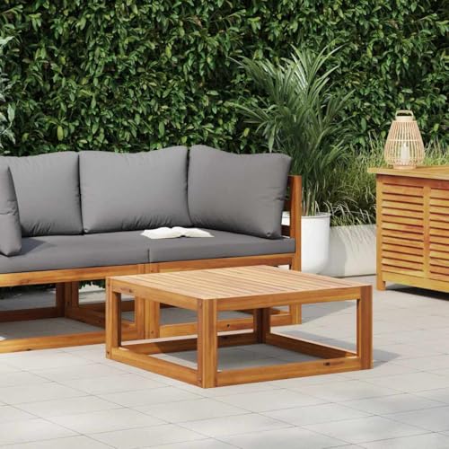 Mesa de centro de madera maciza de acacia con acabado artesanal al aceite 3