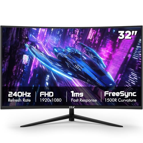 Image of ZZA 32 inch 1K HDR Gaming Curved Monitor,9