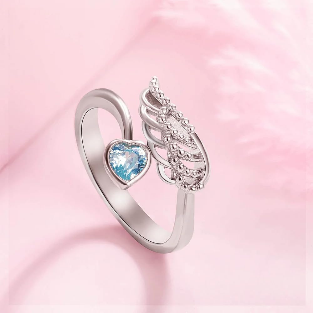 1/2/3 Birthstone Rings 925 Sterling Silver Infinity Band Mother Promise Rings Personalized Custom Name Jewelry for Women