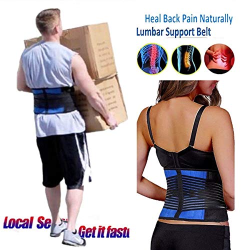 NEW Large size Adjustable Lumbar Support Lower Waist Back Belt Brace Pain Relief (M)