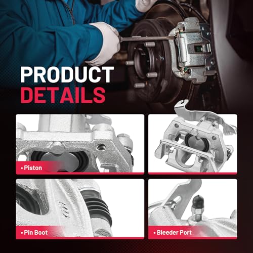 Image of BDFHYK 18-B4946 18-B4947 Rear Disc Brake Caliper Assembly Compatible with Ford Five Hundred /Freestyle /Taurus /Taurus X 2005-2009, Compatible with Mercury Montego /Sable 2005-2009, 3.0L 3.5L V6 Gas 2pcs