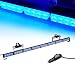 V-SEK LED Hazard Emergency Warning Tow Traffic Advisor Flash Strobe Light Bar with Cigar Lighter and Suction Cups (35.5", Blue)