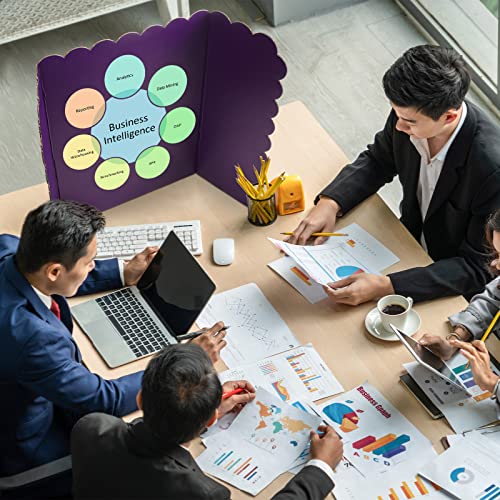 12 Pcs Trifold Poster Board Presentation Board Lightweight Portable Displays Board Trifold Exhibition Board For Science Fair, School Projects And Business Presentations (Colorful, 16 X 24 Inches) #TOP4