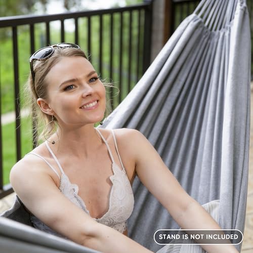 Image of SUNCREAT Medium Size Tree Hammocks for Outside, Patio Hammock Without Stand, Light Gray