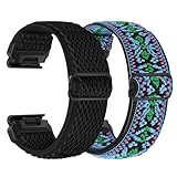 YONGBB 22mm Quick Fit Correa Elástica Compatible con Garmin Fenix 8 47mm/Fenix 7/6/5, Descent G2/G1 Mujer Hombre