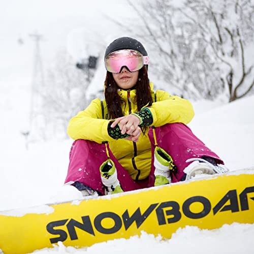 Exp Vision Ski Goggles Anti Fog Magnetic Snow Goggles, Otg Toric Snowboard Goggles For Men Women Uv Protection, Frameless, Interchangeable Lens (Pink) #TOP6