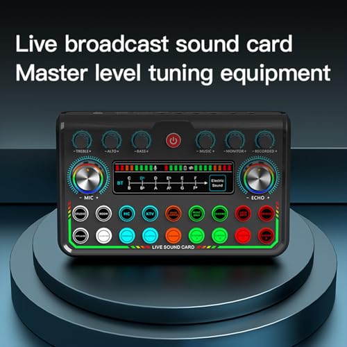 Tarjeta de sonido P99 con micrófono condensador para estudio de música y podcasting 2