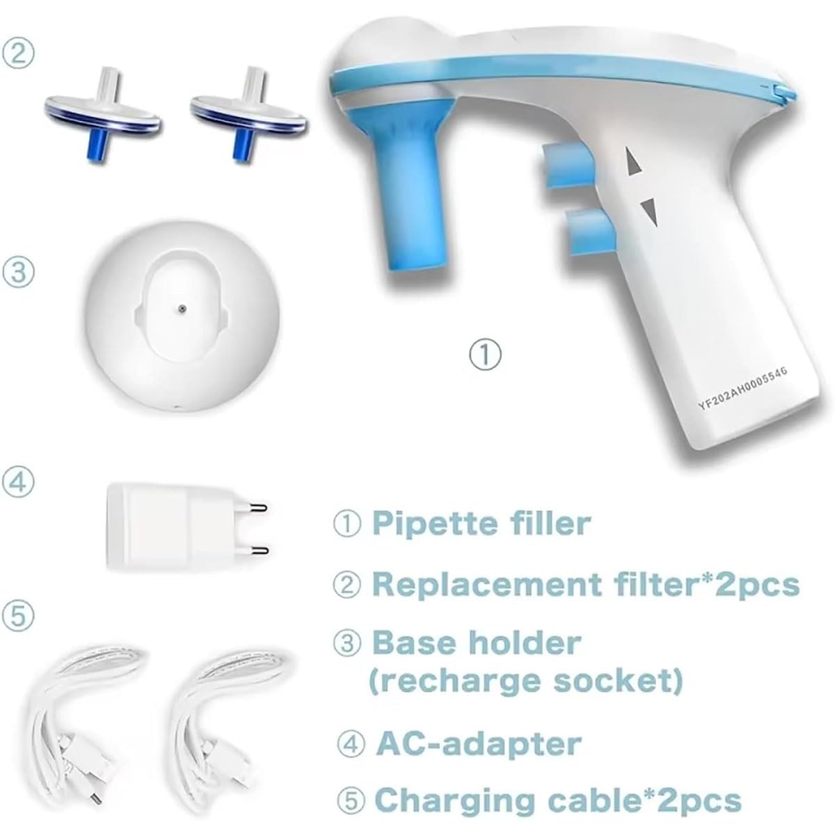 Controllore Automatico Elettrico per Pipette da Laboratorio, velocità di Flusso Regolabile e 2 modalità di drenaggio per esperimenti di Laboratorio.