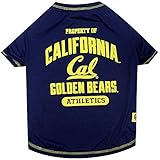 Pets First Collegiate California Golden Bears Dog T-Shirt, Large. - Licensed Shirt for Pets Team Colored with Team Logos.- Premium Stretchable Materials for The Comfrot of Your Dog & Cat.