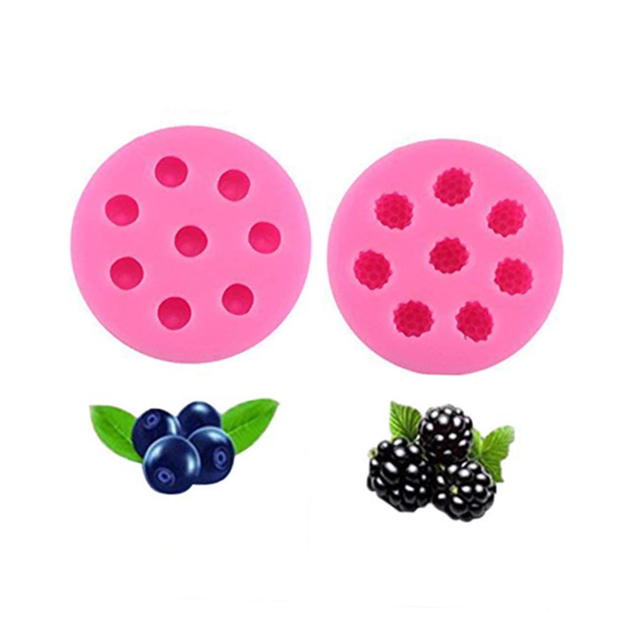 IMIKEYA 3pièces Moule Silicone à Compartiments Pour Décoration De Gâteaux Outil De Pâtisserie Pour Chocolat Et Desserts Rose