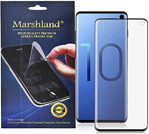 MARSHLAND 3D Front Screen Protector Flexible Bubble Free Anti Scratch Screen Guard Compatible for Galaxy s10e (Black)