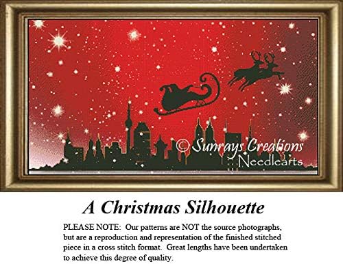 Vintage Cross Stitch Patterns | A Christmas Silhoutte