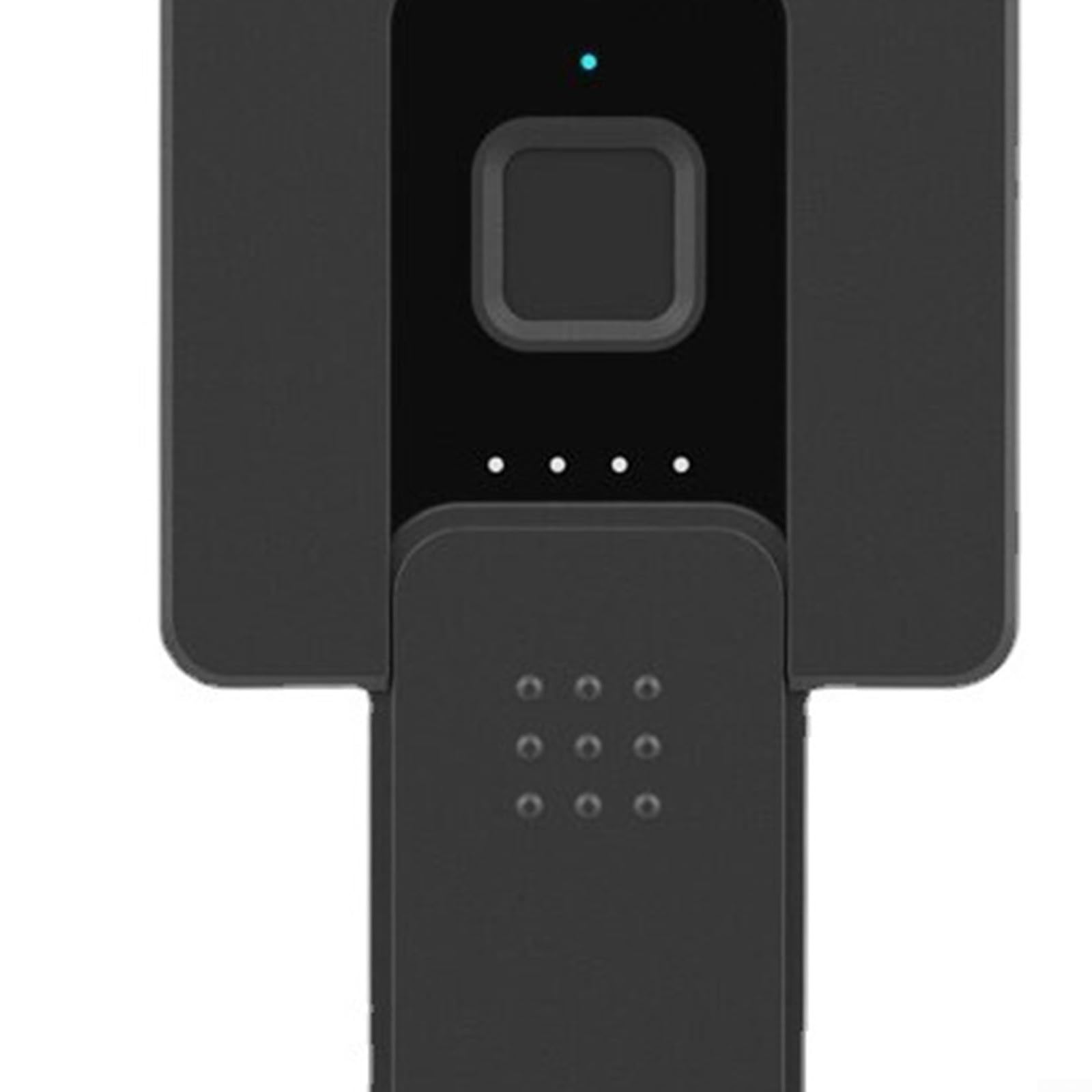 Cerradura sin llave recargable USB impermeable de la huella dactilar con la llave de respaldo para el almacenamiento al aire libre de la puerta del armario del gimnasio color negro