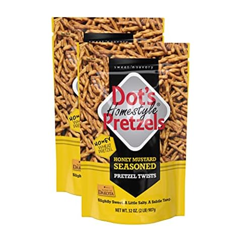Dot's Homestyle Pretzels 32 Ounce Party Size Honey Mustard Seasoned Pretzel Twists (2 Pack) Cover