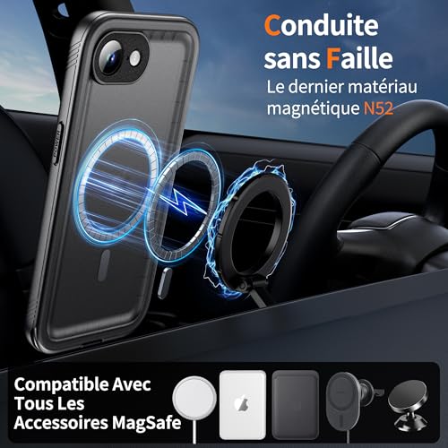 Coque pour iPhone 16e 17e étanche IP68 antichoc Cozycase - 4