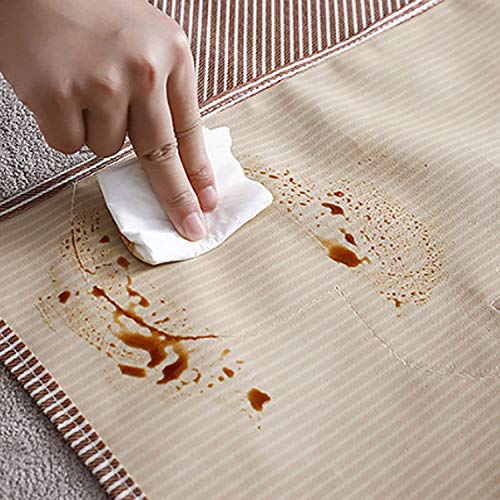 Image of KPNG Waterproof & Adjustable Durable Stripe Chef Bib Apron with Convenient Pocket and 2 Side Coral Velvet Towels Stitched, for Home Kitchen, Grill, Cooking, Restaurant. (Coffee, 1)