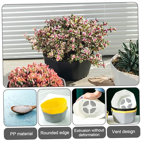 Pots de fleurs en plastique pour éviter l'excès d'eau - 4