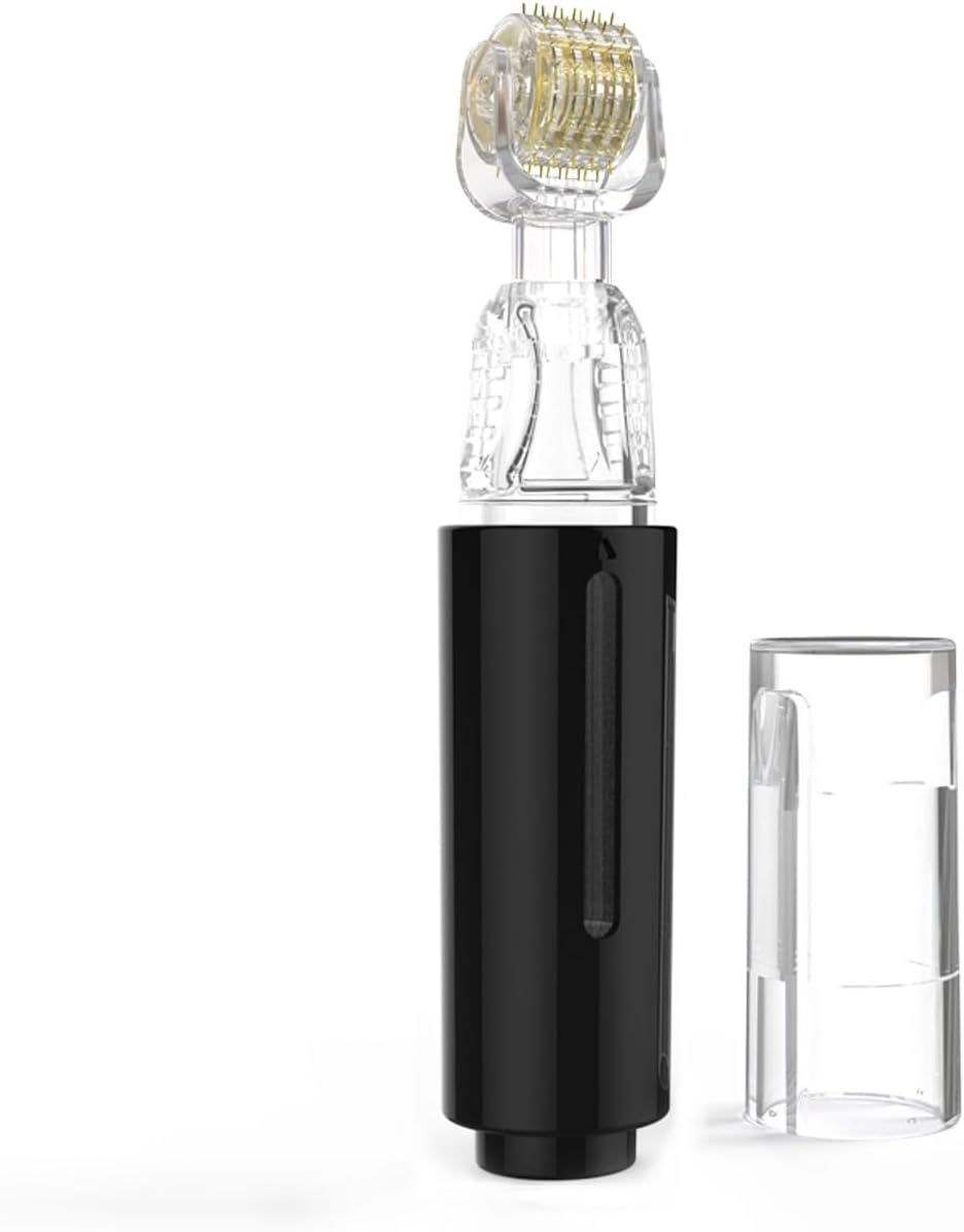 Infusion Derma Roller for Face Scalp Lips At-Home Use | 2-in-1 Titanium Micro-Needles | Compact 0.25mm Microneedling Skin Beauty Tool