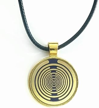 Lakhovsky MWO Disc Pendant Necklace Multi-Wave Oscillator Golden Plated Balancing Pendant A