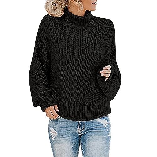 Image of Women's Black Long Sleeve Zip-Up Hoodie, Casual, Oversize, Turtle Neck, Polyester, 50p Items, Trending Items, Walmart, Overstock