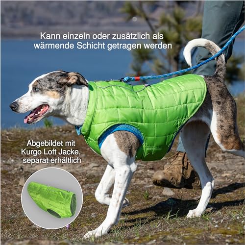 Kurgo Core Hunde-Pullover, Leichtes Fleece, Mit 2-Wege-Reißverschluss, Mit Hundegeschirr kompatibel, Größe XS, Blau