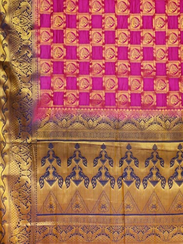 Image of Women's Banarasi Silk With Jacquard Print Saree With Blouse
