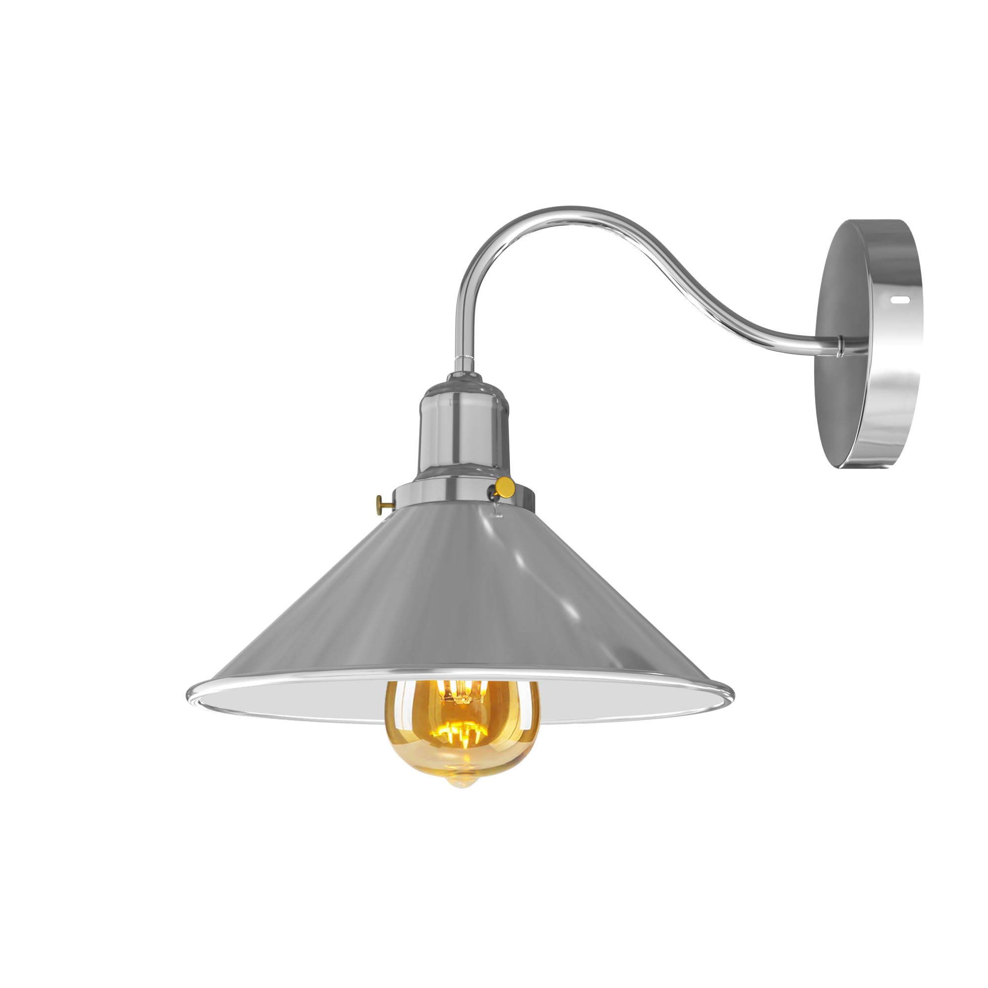 DC VOLTAGE Retro Rainproof Cone Shaped Shade Swan Neck Wall Sconce