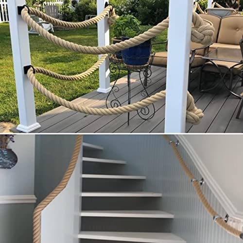Corda Intrecciata Manila, 2,5 Cm × 30,5 M, Corda Di Canapa Spessa, Corda Di Iuta Naturale Per Altalena, Banchine, Nautica, Ringhiere, Decorazione - 6