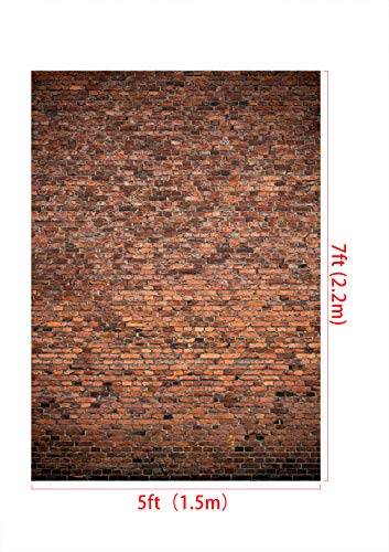 Fondo fotográfico ladrillo rojo 5x7 ft Kate miniatura 4