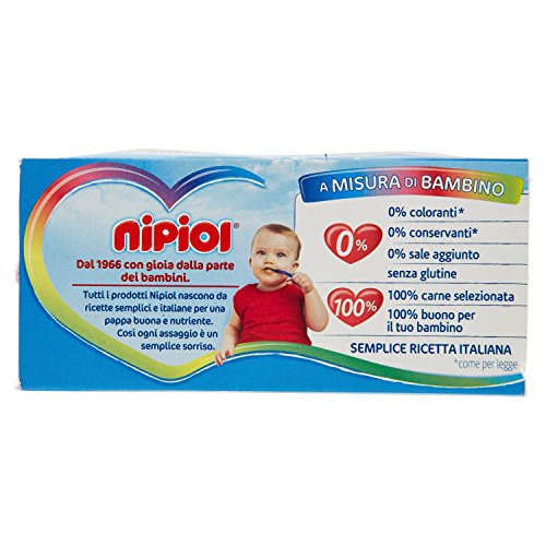 Nipiol Omogeneizzato Tacchino 2 x 80 g, 100% carne...