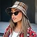 GTEVUTS Fall Plaid Brown Beige Bucket Hat for Women Men - Funny Cute Fashion Cap Fishing Hat Breathable Foldable Outdoor Hat