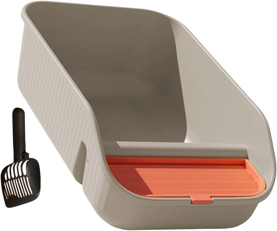 Easy to Cats Litter Tray High Side Antisplashing Smooth PP Surfaces Toilet for Senior Kittens Home Use Privacy Cats Litter Container