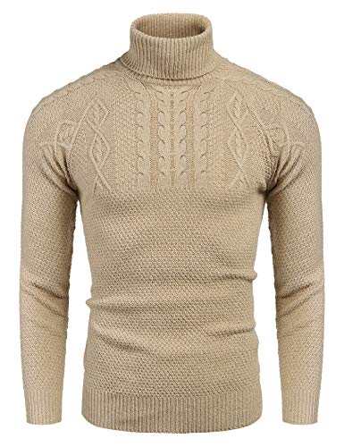 Coofandy, Maglione da Uomo a Maniche Lunghe, in