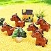 Haohaiblooms 3Pcs Miniature Horse Figurines - Resin Pony Foal Decor, Fairy Garden Accessories, Moss Landscape Crafts, Terrarium DIY Ornaments, Home Decor, Gift for Animal Lovers