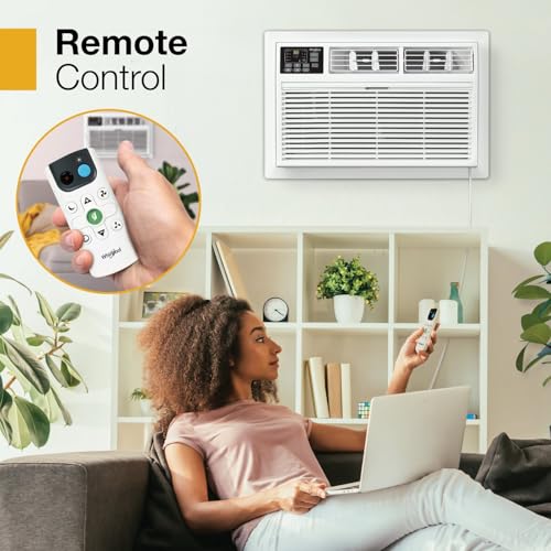 Whirlpool 12,000 BTU 230V Through-the-Wall Air Conditioner with Supplemental Heat, Dehumidifier and Remote, Wall AC Unit for Apartment, Living Room and Medium Rooms up to 550 Square Feet in White by Whirlpool - Image 7
