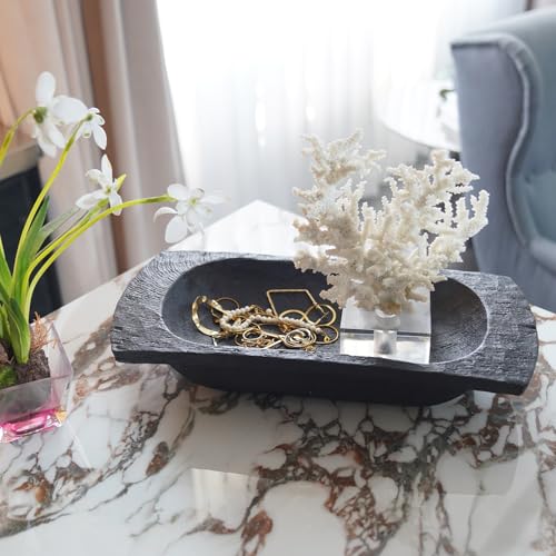 Dough-Bowl-Home-Decor-Accents-Resin-Black-Farmhouse-Boho-Decorative-Bowl-for-Home-Decor-Rustic-Style-Dough-Bowls-Coffee-Table-Bowl-Entrance-Table-Decor-16-65-25-inch-LC-Lcdecohom Dough Bowl Home Decor Accents Resin Black Farmhouse Boho Decorative Bowl for Home Decor Rustic Style Dough Bowls Coffee Table Bowl Entrance Table Decor 16 65 25 inch LC Lcdecohom