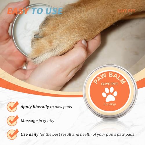 Miniatura 5 de Gjyc Pet Bálsamo Para Patas De Perro, 1 Oz Cura, Repara Y Restaura Patas Secas, Agrietadas Y Dañadas Crema Natural De Mantequilla De Cera Para Las Patas Y Almohadillas Del Perro