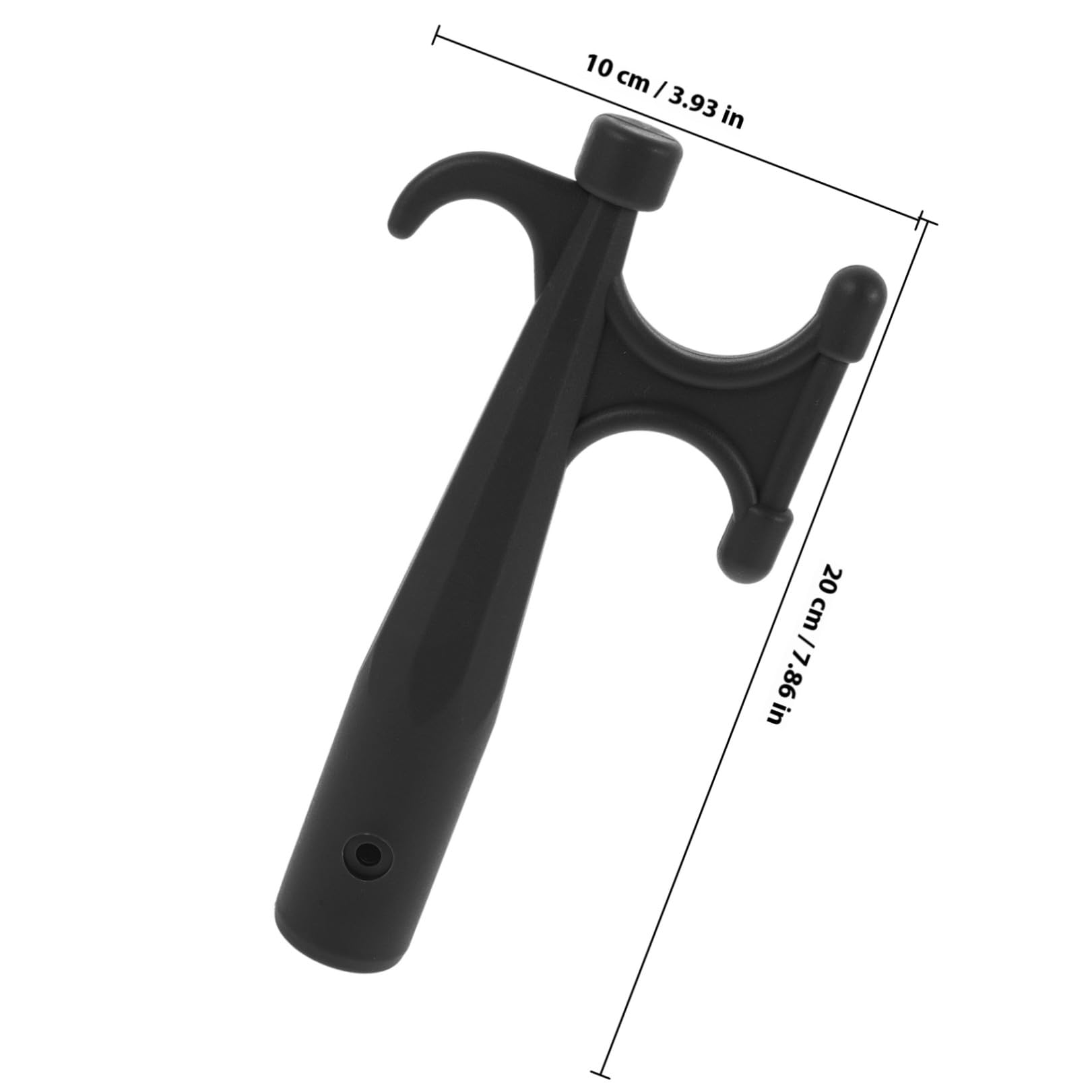 PACKOVE Mezzo Marinaio per Barca in Plastico Nero Design a Doppia Testa, Gancio Resistente per Accessori di Salvataggio Barca per Uso in Navigazione e Campeggio